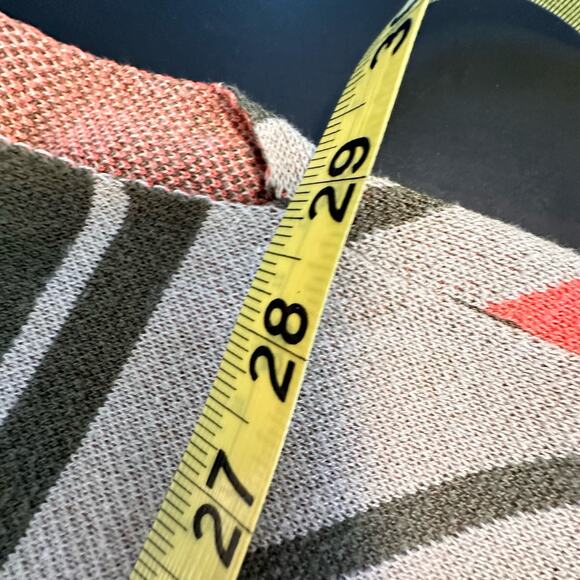 Tally Weijl Poncho XXS/XS Aztec Print Open Front Cardigan Kaftan Cotton Blend - Picture 16 of 16